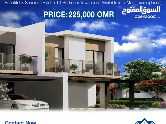 225m2 4 Bedrooms Townhouse for Sale in Muscat Al Mouj