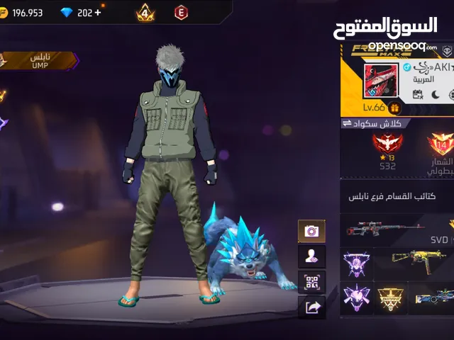 حساب فري فاير قوي بس1000شيكل
