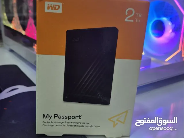 هارد خارجي WD 2T جديد