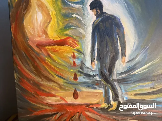 لوحة دمع الثرى للرسامه رين