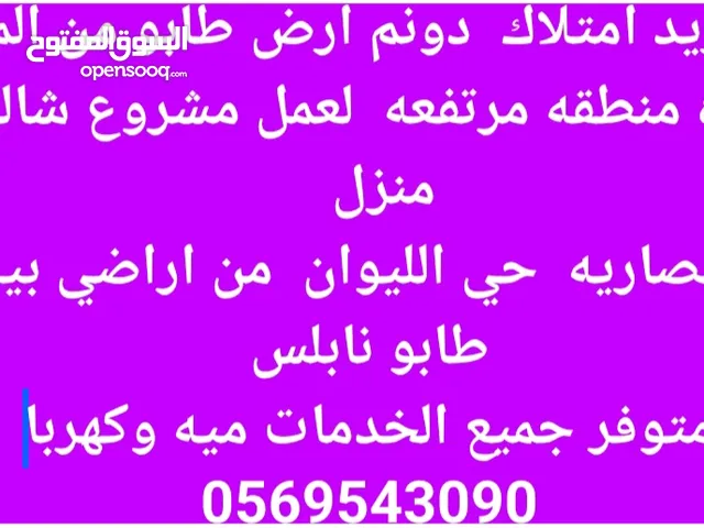 بيع ارض في نصاريه طابو