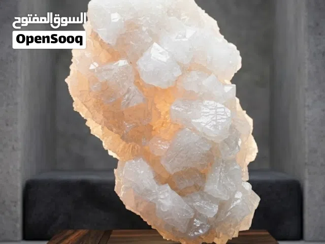 تحفة متحفية نادرة - كريستال ملح البحر الميت خام بحجم ملكي للديكور الفاخر