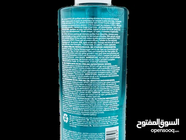 غسول ايفاكلار المقشر ماركة laroche posay جل تطهير للتقشير الدقيق، منظف للوجه والجسم للبشرة المعرضة