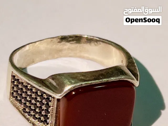 خاتم عقيق طبيعي