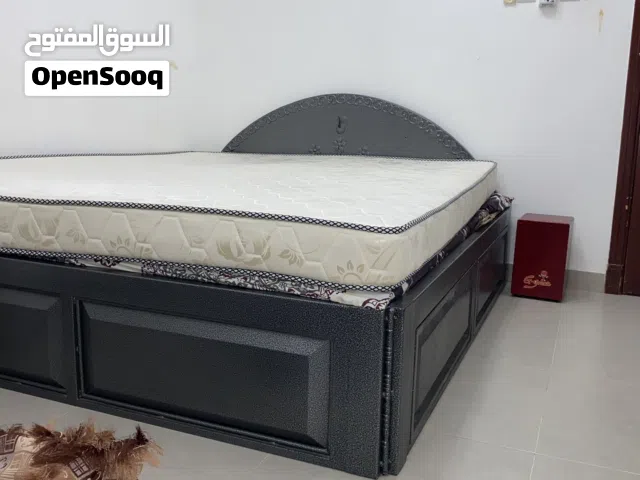 Steel bed with mattress hand made design
