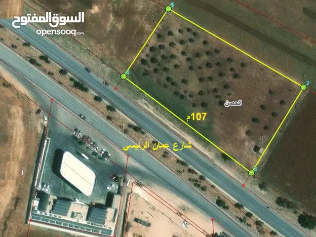 6432متر - اراضي الحصن - حوض المومنية - تنظيم تجاري - على شارع اربد عمان الرئيسي