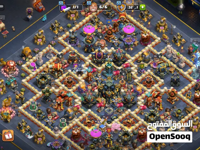 حساب كلاش اوف كلانس بيت 17 -ماكس  جاهز للاستخدام عليه كثير سكنات ابطال واللفل الابطال ماكس كله