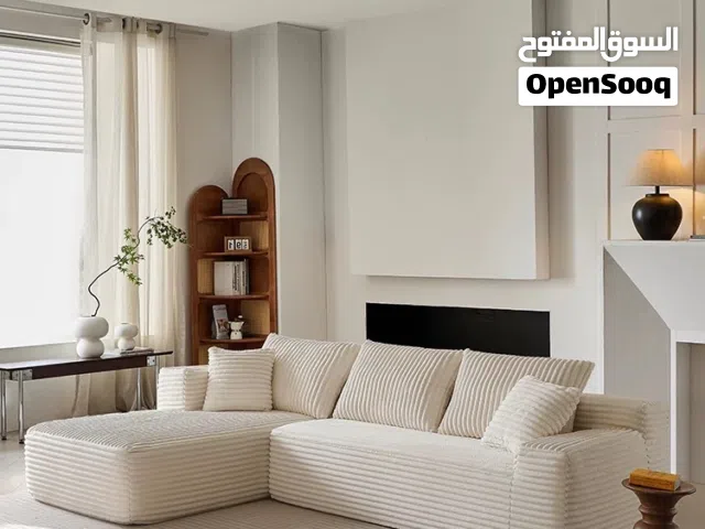 corduroy L-shaped modular sectional sofa
