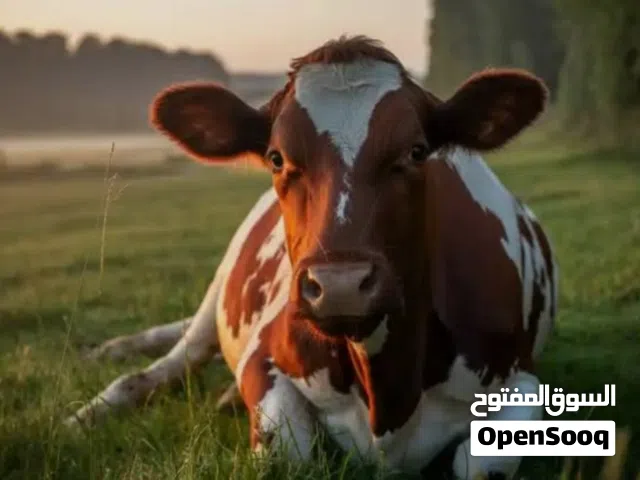 للبيع بقرة حامل و حلابه بمليون ونص سعرها النهائي ما بيها مجال محتاج واريد ابيعها