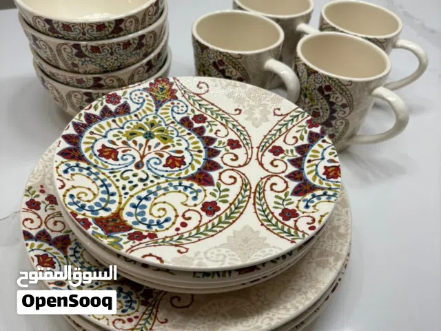 حجر الحديد ( انتيكا ) سيت مواعين صغار و كبار وكاسات و كلاصات ( غير مستعمل ) براند home centre