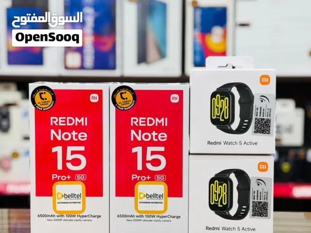 REDMI NOTE 15 PRO PLUS 5G 12/512GB شاومي نوت 15 برو بلس 5 جي 512 جيجا 12 رام جديد
