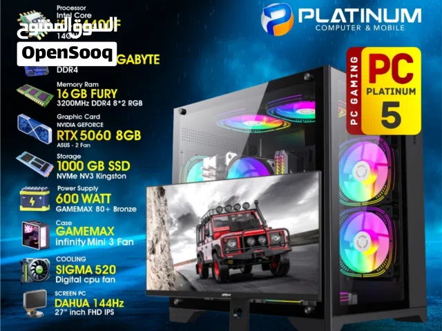 PC افضل نوعية للألعاب واذا حاب تبث يبث بكل اريحيه ونظام شاشتين اي تلعب ع شاشه وثانيه تبث