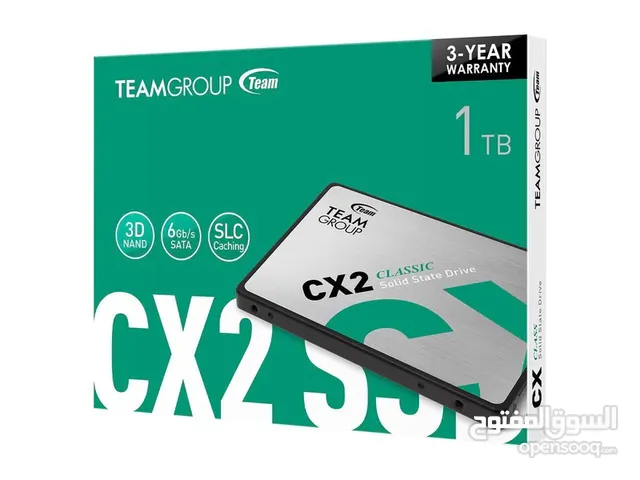 هارد دسك اس اس دي داخلي سريع 1TB/1000GB TEAMGROUP CX2 3D NAND 20X SPEED DESKTOP - LAPTOP GAMING SSD