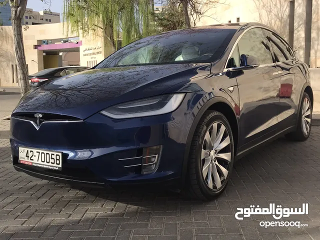 تسلا مودل X 2020 لون ازرق فحص كامل