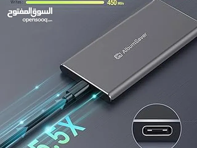 ssd خارجي سعة 512 جيجا صغير الحجم وسريع مع شنطه Type C