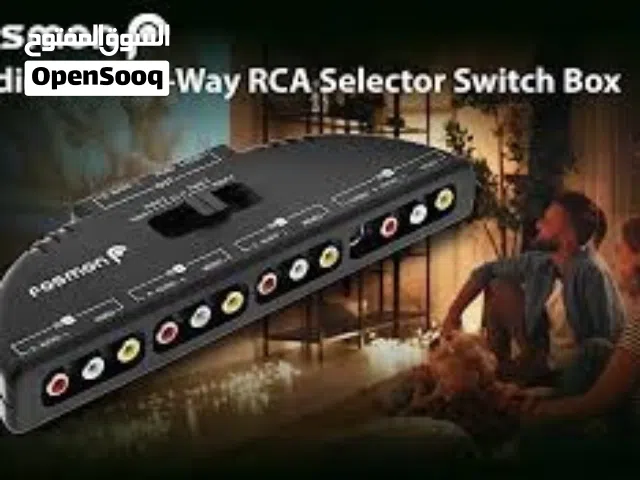 Fosmon 4-Way Audio Video AV RCA Composite Switch Selector