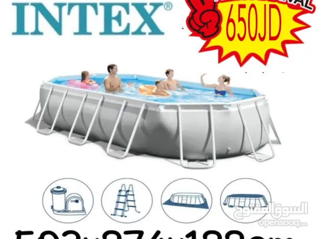 مسبح INTEX الامريكي بطول 5.05متر وعرض 2.74متر وعمق رهيب 1.22متر وبسعر حصري ومميز واقلىسعر في الاسواق