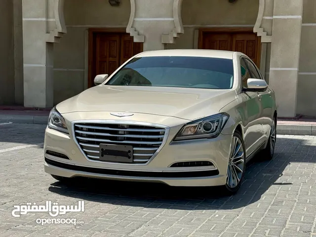 هيونداي جينيسيز موديل 2015 تشغيل بصمة + دخول ذكي مقاعد جلد + نقطة عمياء