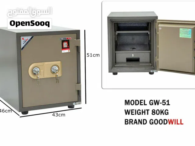 خزن معدنية ضد الحريق وزن 45 كجم السعر 50 ريال وزن 65 كجم السعر 75 ريال وزن 80 كجم السعر90 ريال