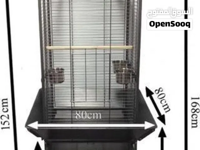 قفص ببغاء ملكي حجم كبير (ستاند + صينية) - استعمال خفيف جداً ونظيف