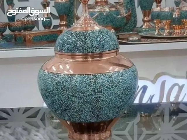 قندان نحاسي مزين بالفيروز - اختيار أنيق لاستقبال الضيوف!