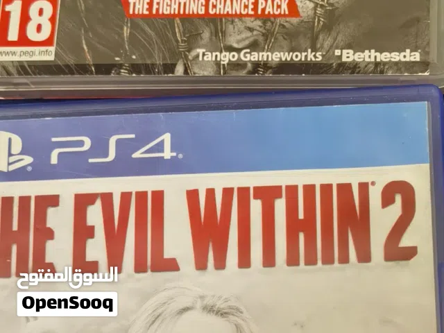 لعبتين بلاستيشن 4 للبيع The evil withen 1 The evil withen 2