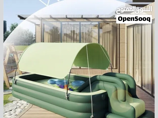 بركة سباحه مع مظلة شمسية متعددة الوظائف ملاحظة ( البركة متوفرة بدون سحسيلة )