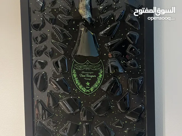 Dom Perignon Champagne Broken Bottle unique Art Frame wall hanging decor black decoration