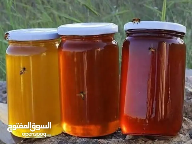 عسل طبيعي 100% سدر حمضي جبلي ومضمون وشمع بالعسل وغداء الملكات
