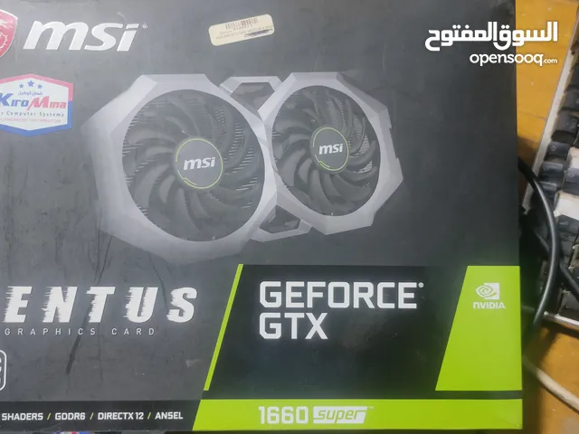 Gtx 1660 super msi oc edition  حالته كويسة ارقام ممتازة عالفورما gtx 1660 super 6 gb msi oc edition