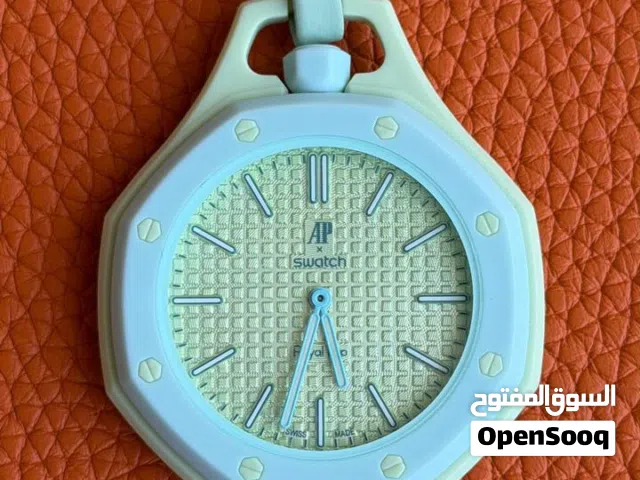AP x Swatch Royal Oak Style White Edition  Premium Luxury Watch UAE  Free Delivery & COD.