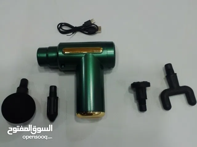مسدس مساج 6 سرعات – بحالة ممتازة + 4 رؤوس + شاحن USB