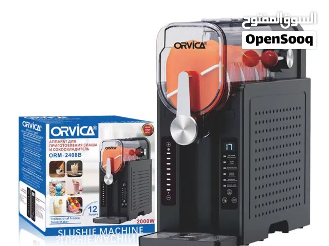 ماكينة السلاش والآيس كريم الأوتوماتيكية من ماركة أورفيكا (ORVICA Slushie Machine) موديل ORM-2408B.ا