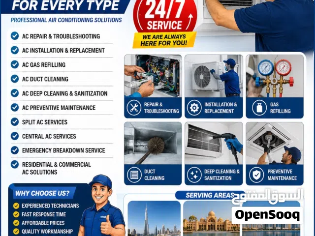 AC MAINTENANCE SERVICES  FOR EVERY TYPE