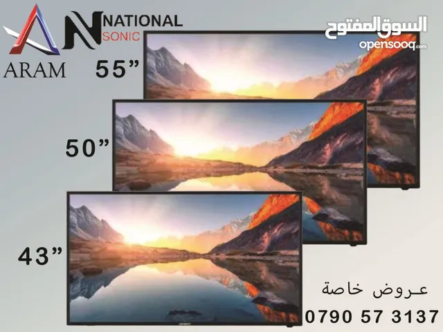 شاشة ناشونال سونك 43" HD فل سمارت أوامر صوتية رسيفر داخلي اندرويد 14 الجديدة كلياً