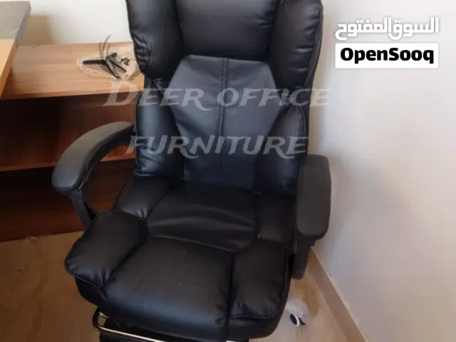 كرسي مكتب مدير جلد مستورد بالكامل هيدوليك بيتفرد شازلونج مسند للقدم ومسند للرقبه
