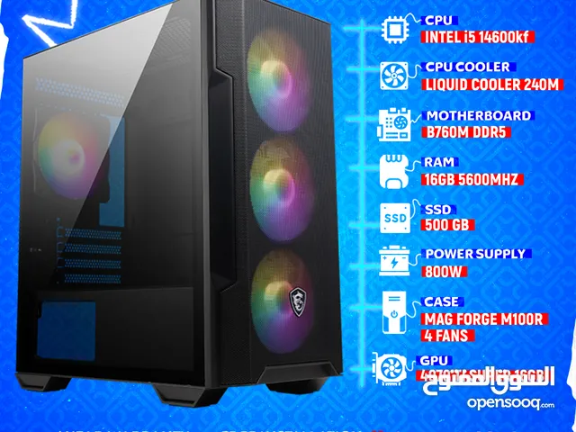 GAMING PC i5 14600KF , 4070Ti Super , 16GB RAM , 500GB SSD - جيمينج بي سي !