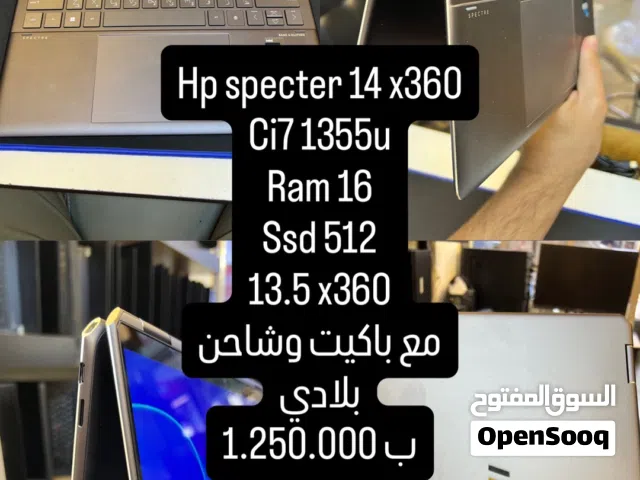 Hp Specter x360 2in1 ci7 13th ب 1.250.000
