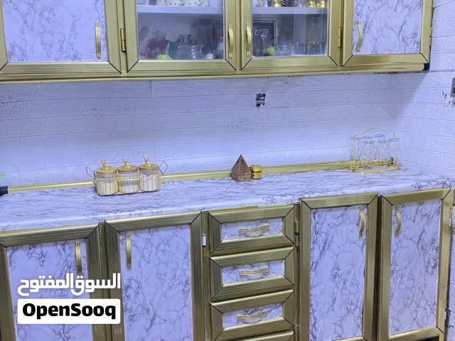 كاونتر الالمنيوم 4 بيبان وجرارات مع ملحق