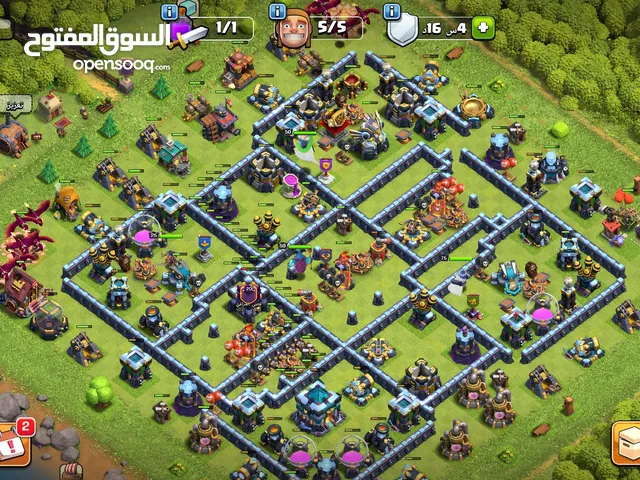 كلاش اول كلانس حساب تاون 13 فول ماكس.