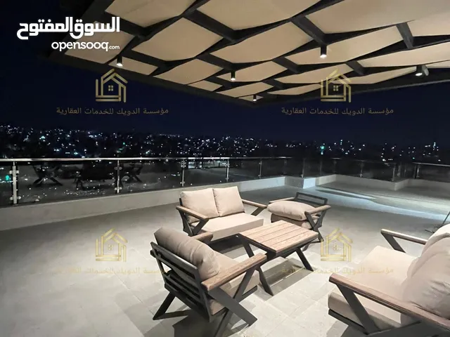 شقة مفروشة فاخرة ثالث مع روف جديد لم يسكن أرقى واجمل مناطق عبدون