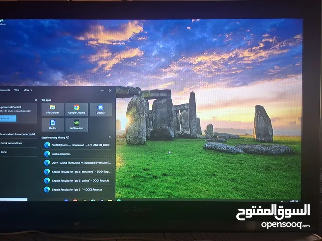 شاشة جي قارد مستعملة