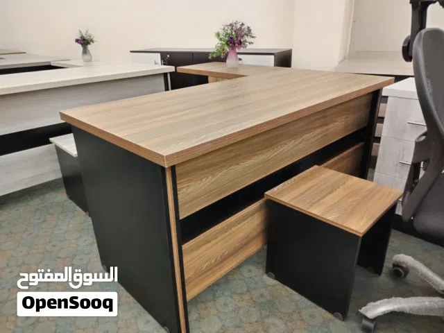 مكتب مدير - مكتب دراسي - مكتب شركات قياس 160*70سم مع جانبيه وطربيزه اسعار منافسه