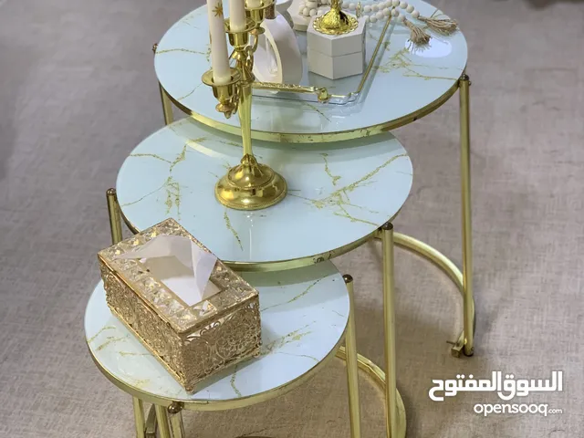قنفات ملكية فخمة مع طبلات بنقشة الرخام