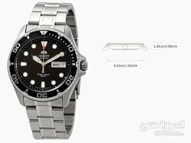 ساعة اورينت اوتوماتيك إطار معدني مينا اسود