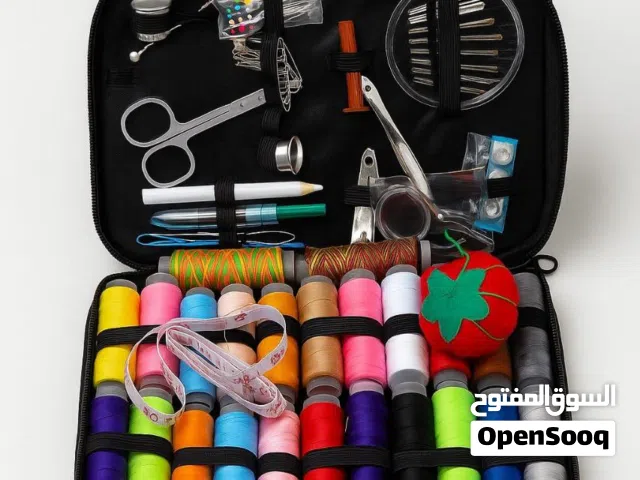 شنطة خياطة كاملة لكل احتياجاتك في الخياطة والتصليحات المنزلية تصميم عملي وأنيق يحتوي  مقص إبر وخيوط
