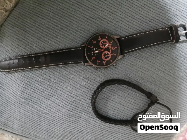 Geneva watch with adjustable rope bracelet