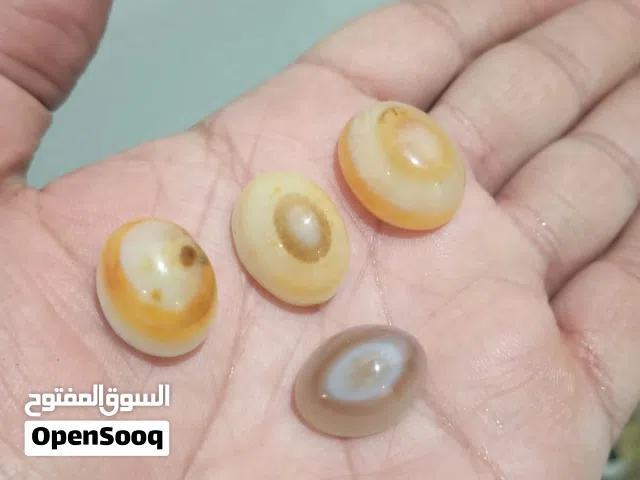 4 Old Mine Sulmani Eye Stones (Rare Natural Aqeeq) – 19 to 34 Carat