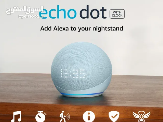 سماعة اليكسا الذكية احدث اصدار ALEXA Echo Dot with clock (5th Gen)