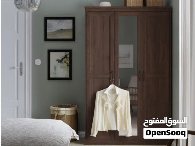 2دولاب ملابس بني 120x60x191 سم مع  وحدة ادراج جانبية
